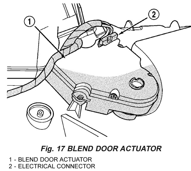  - HVAC sub assembly replacement - Part 4 - Blend door actuator  removal and installation