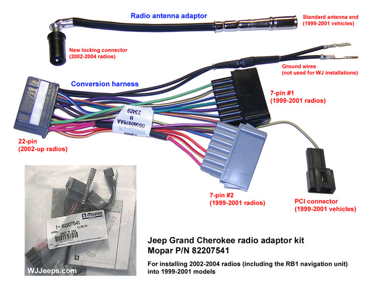 Jeep Grand Cherokee Wj Stereo System, Jeep Wrangler Stereo Wiring Harness