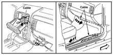 CD changer Cable routing