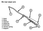 Rear wiper arm